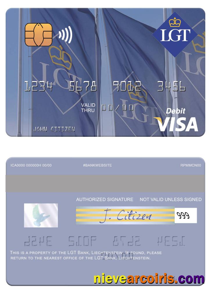 Liechtenstein LGT Bank visa debit card